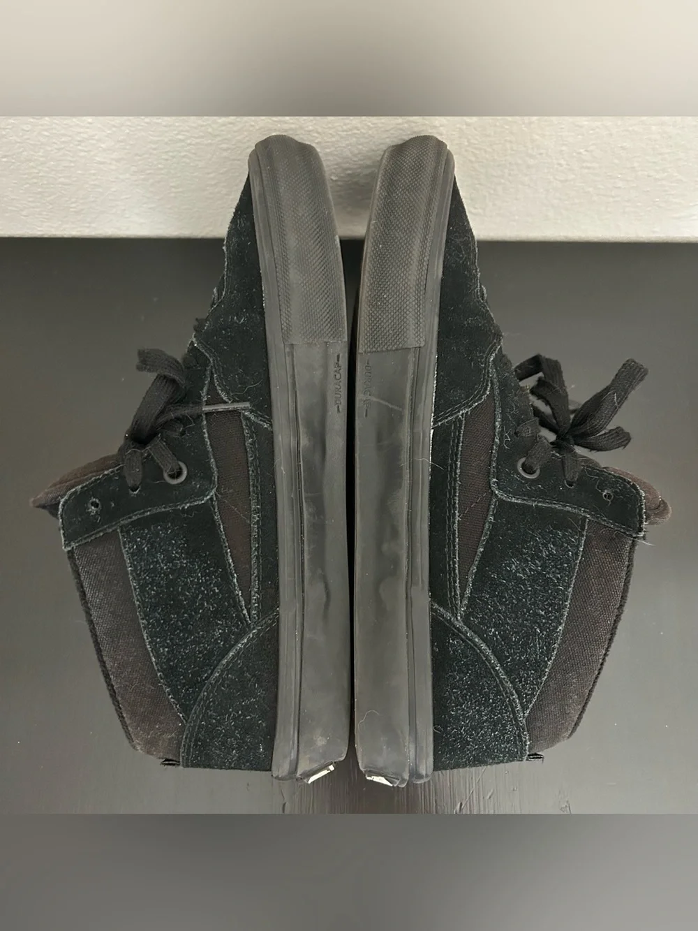 Vans Half Cab Triple Black Suede Skateboard Sneakers Men's Size 9 Pop Cush Shoes